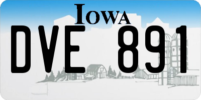 IA license plate DVE891