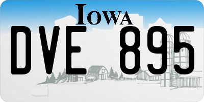 IA license plate DVE895