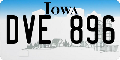IA license plate DVE896