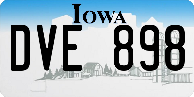 IA license plate DVE898