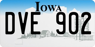 IA license plate DVE902