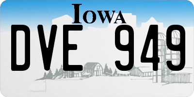 IA license plate DVE949