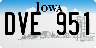 IA license plate DVE951