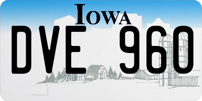 IA license plate DVE960
