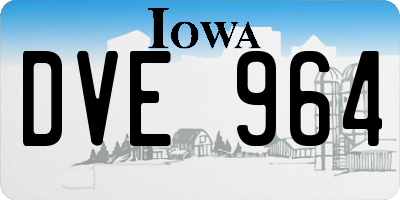 IA license plate DVE964