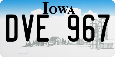 IA license plate DVE967