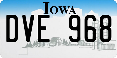 IA license plate DVE968