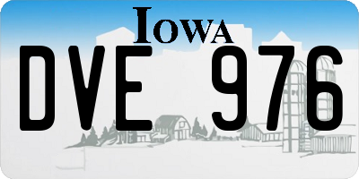 IA license plate DVE976