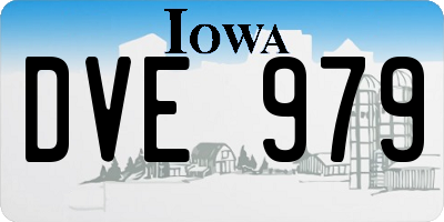 IA license plate DVE979