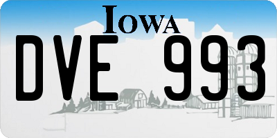 IA license plate DVE993