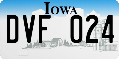 IA license plate DVF024