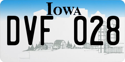 IA license plate DVF028