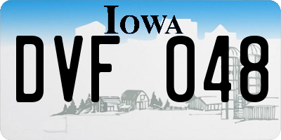 IA license plate DVF048