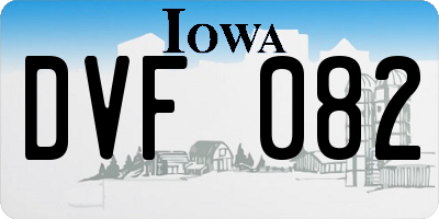 IA license plate DVF082