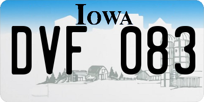 IA license plate DVF083