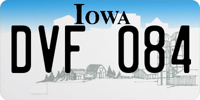 IA license plate DVF084