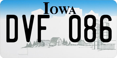 IA license plate DVF086