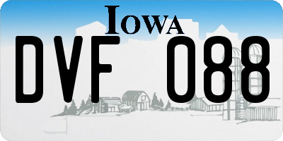 IA license plate DVF088