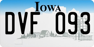IA license plate DVF093