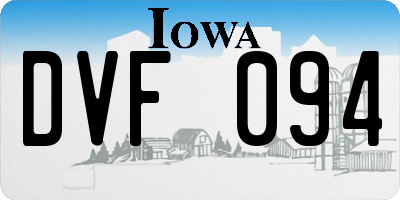 IA license plate DVF094