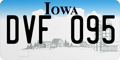 IA license plate DVF095