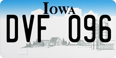 IA license plate DVF096