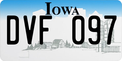 IA license plate DVF097