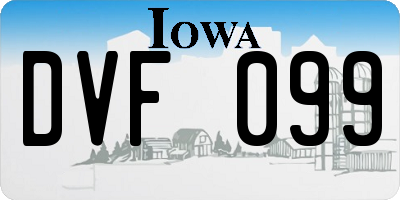IA license plate DVF099