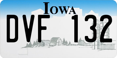 IA license plate DVF132