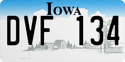 IA license plate DVF134