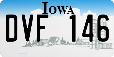 IA license plate DVF146