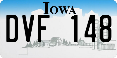 IA license plate DVF148