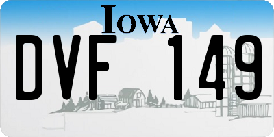 IA license plate DVF149