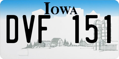 IA license plate DVF151