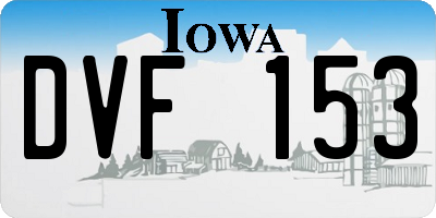 IA license plate DVF153