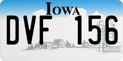 IA license plate DVF156