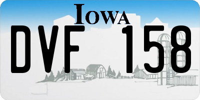 IA license plate DVF158