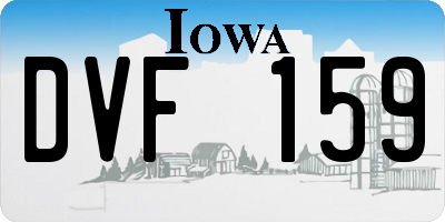 IA license plate DVF159
