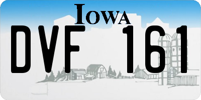 IA license plate DVF161