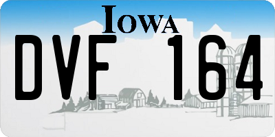 IA license plate DVF164