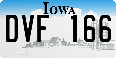 IA license plate DVF166