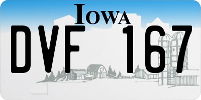 IA license plate DVF167