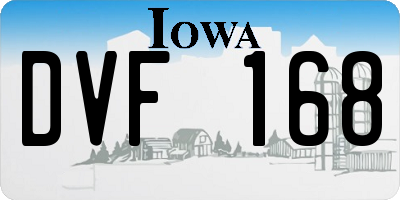 IA license plate DVF168