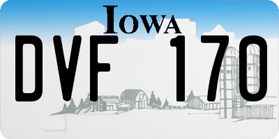 IA license plate DVF170