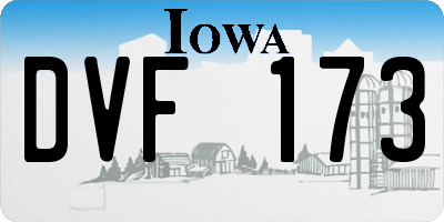 IA license plate DVF173