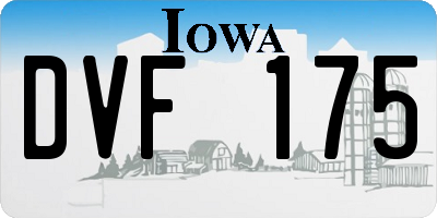 IA license plate DVF175