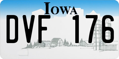 IA license plate DVF176