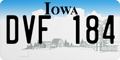 IA license plate DVF184