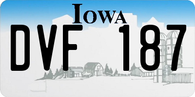IA license plate DVF187