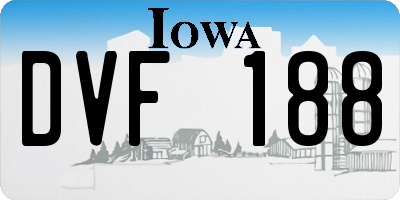 IA license plate DVF188